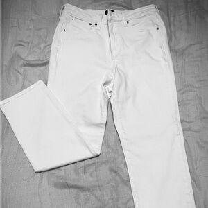 J. Crew Essential Straight White Jeans